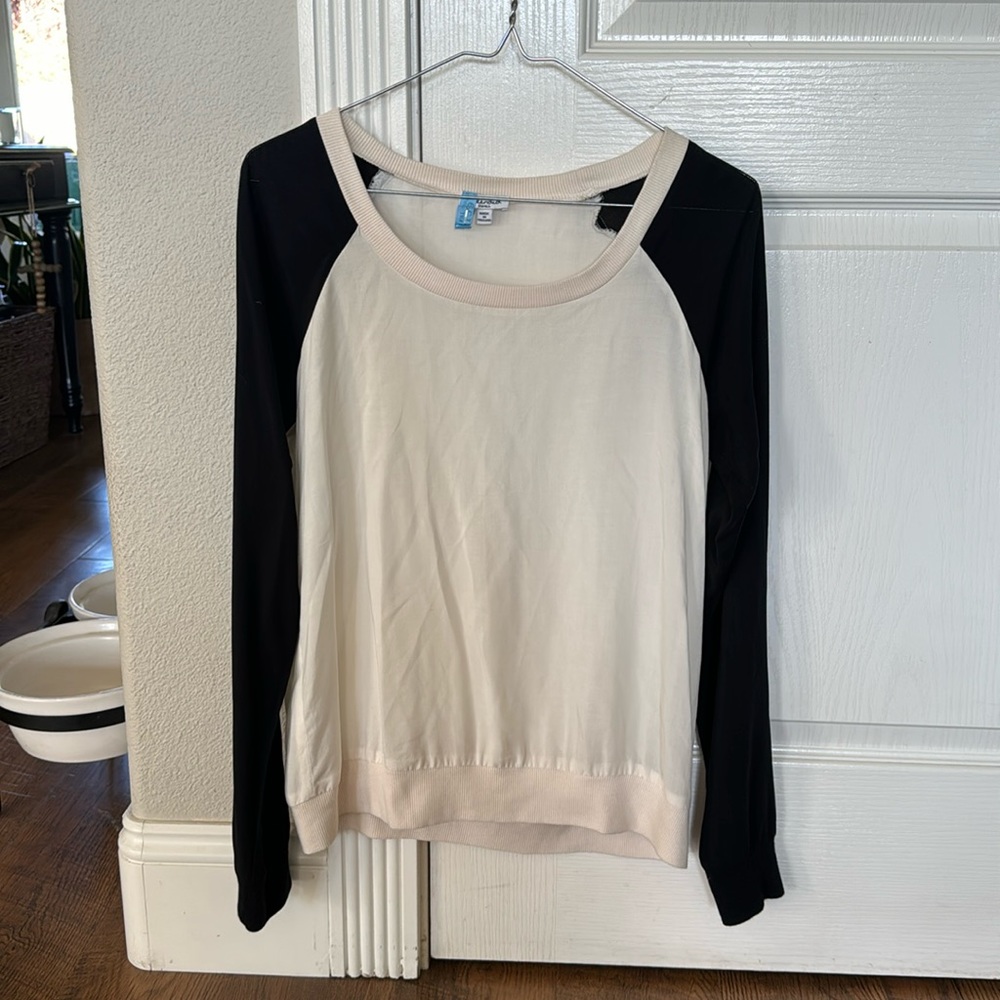 Splendid Cropped Color Block Top